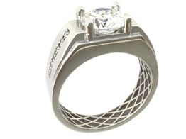 sello oro 18k con diamante de laboratorio 