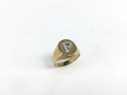 sello oro 9k con circonita 