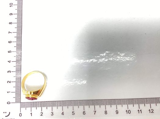 sello oro 18k con circonita 
