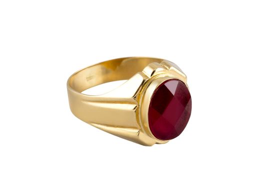 sello oro 18k con espinela 