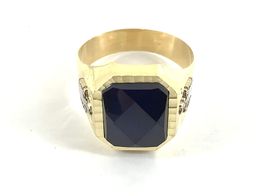 sello oro 18k con circonita 