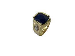 sello oro 18k con circonita 