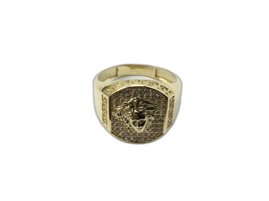sello oro 18k con circonita 