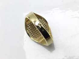 sello oro 18k con circonita 