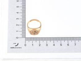 sello oro 18k con circonita 