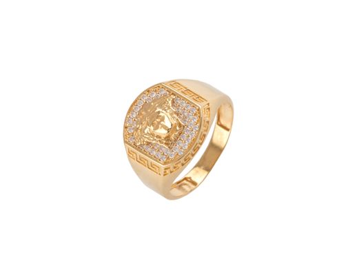 sello oro 18k con circonita 