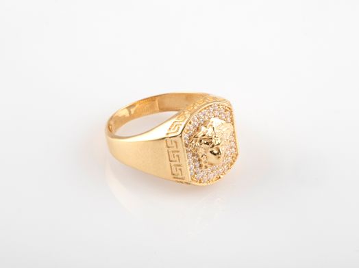 sello oro 18k con circonita 