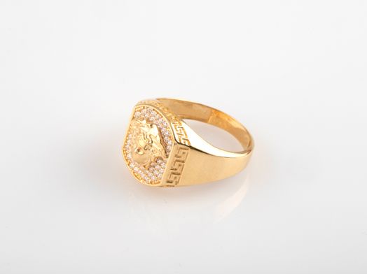 sello oro 18k con circonita 