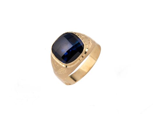 sello oro 18k con circonita 