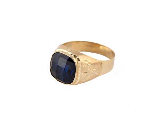 sello oro 18k con circonita 