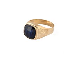 sello oro 18k con circonita 
