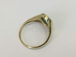 sello oro 18k con malaquita 