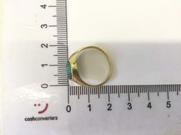 sello oro 18k con malaquita 