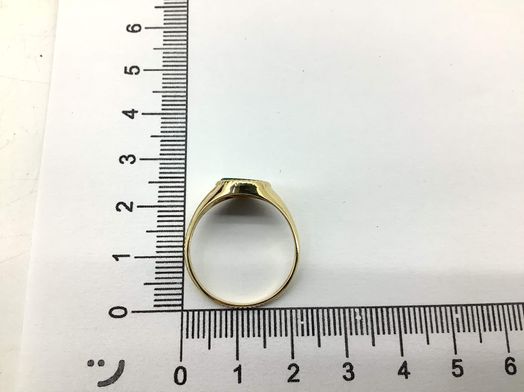 sello oro 18k con malaquita 