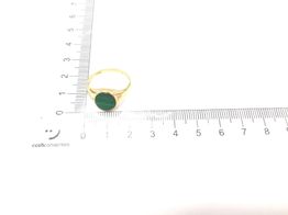 sello oro 18k con malaquita 