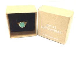 sello oro 18k con malaquita 