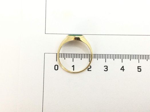 sello oro 18k con malaquita 