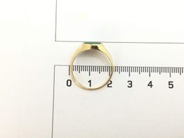 sello oro 18k con malaquita 