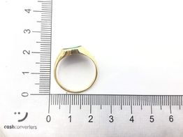 sello oro 18k con malaquita 