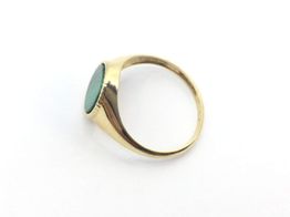 sello oro 18k con malaquita 