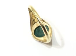 sello oro 18k con malaquita 