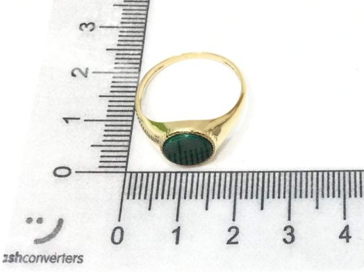 sello oro 18k con malaquita 