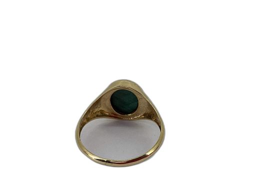 sello oro 18k con malaquita 