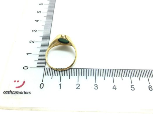 sello oro 18k con malaquita 
