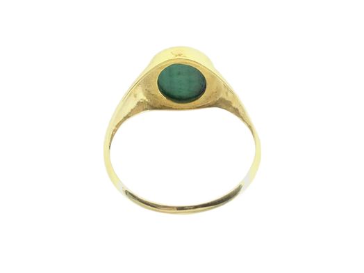 sello oro 18k con malaquita 