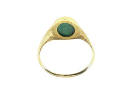 sello oro 18k con malaquita 