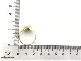 sello oro 18k con malaquita 