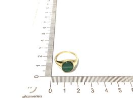 sello oro 18k con malaquita 
