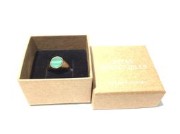 sello oro 18k con malaquita 