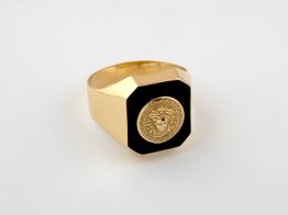 sello oro 18k con onix 