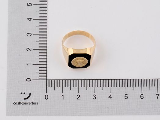 sello oro 18k con onix 