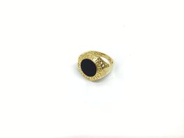 sello oro 18k con onix 