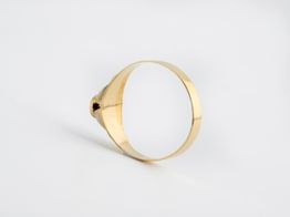 sello oro 18k con circonita 