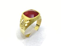 sello oro 18k con circonita 