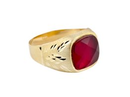 sello oro 18k con circonita 