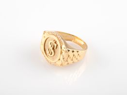 sello oro 18k con circonita 