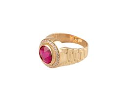 sello oro 18k con circonita 
