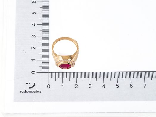 sello oro 18k con circonita 