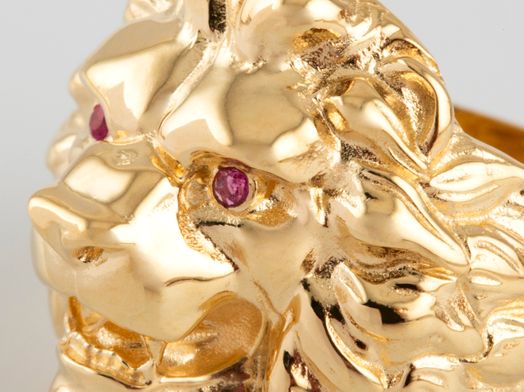 sello oro 18k con circonita 