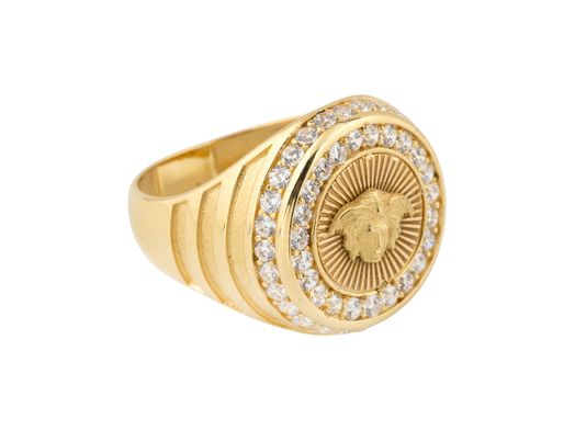 sello oro 18k con circonita 