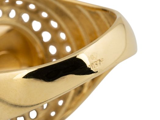 sello oro 18k con circonita 