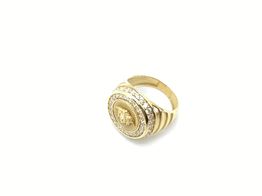sello oro 18k con circonita 