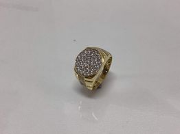 sello oro 18k con circonita 