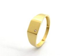 sello oro 18k con circonita 