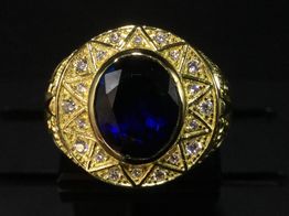 sello oro 18k con circonita 