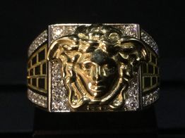 sello oro 18k con circonita 